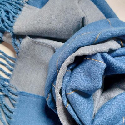 Foulard INDIRA Blau Gris-Or