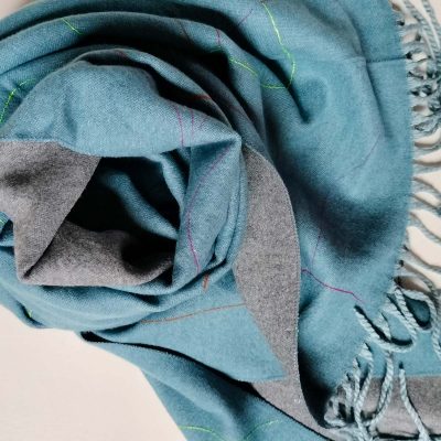 Foulard INDIRA Blau Petroli Gris-Colors