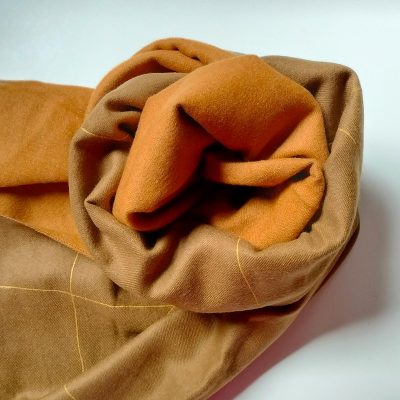 Foulard LÍNIES ocre, terracota i or