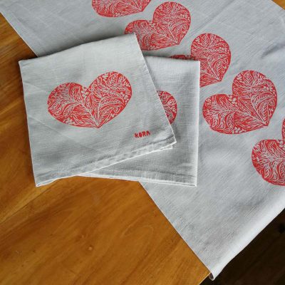 Camí de taula + 2 tovallons Coeur